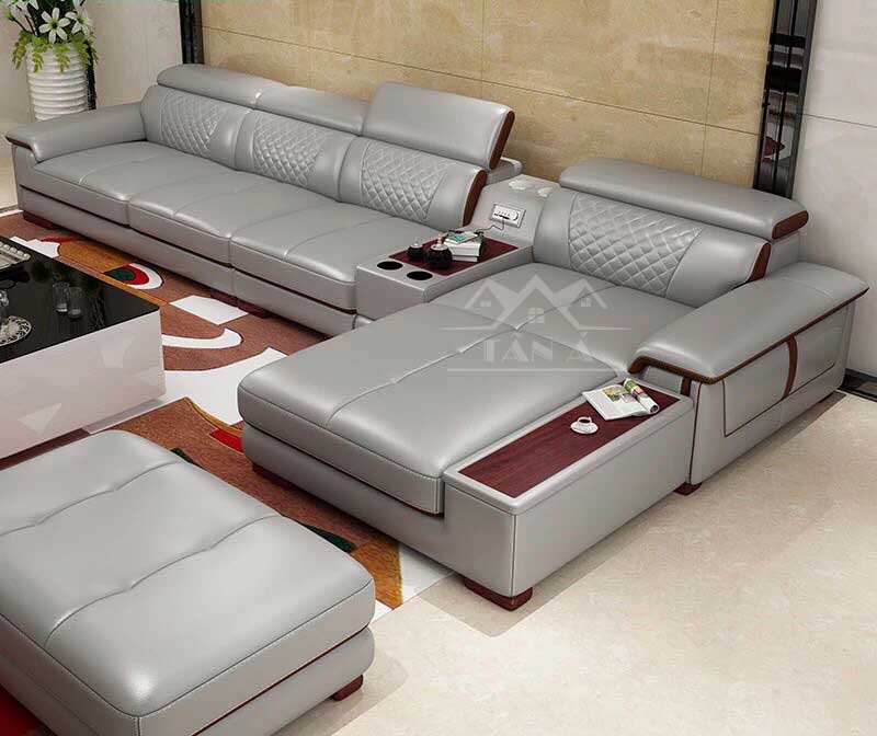 Sofa Da Phòng Khách Cao Cấp N14