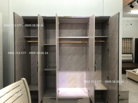 Tủ quần áo hiện đại bằng gỗ TA-9203T cao cấp