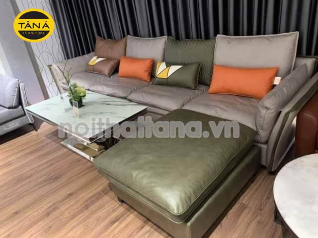Sofa góc L vải giả da TA-2060 đẹp