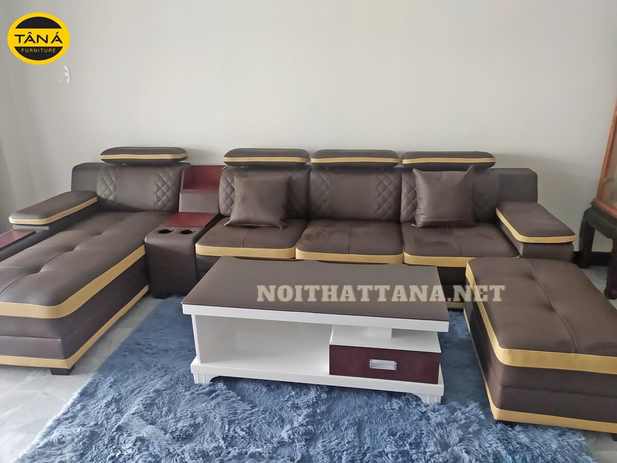 Sofa Da góc L N38-D đẹp