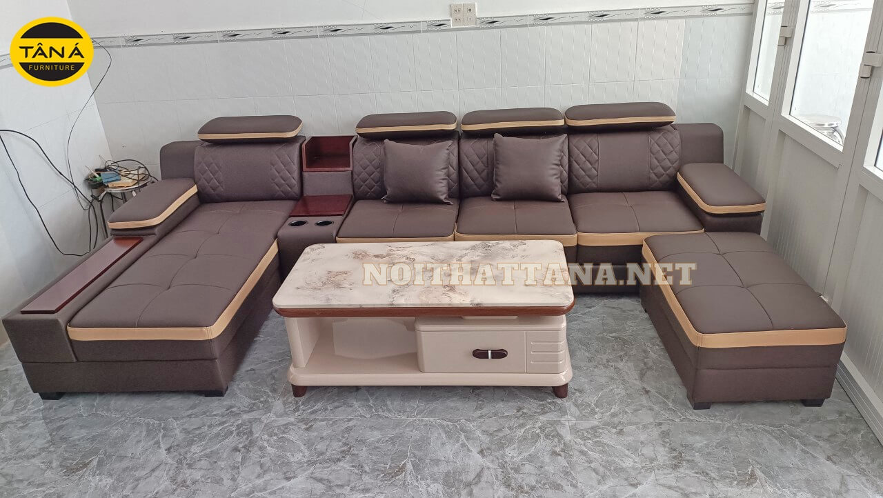 Sofa Da góc L N38-D tphcm