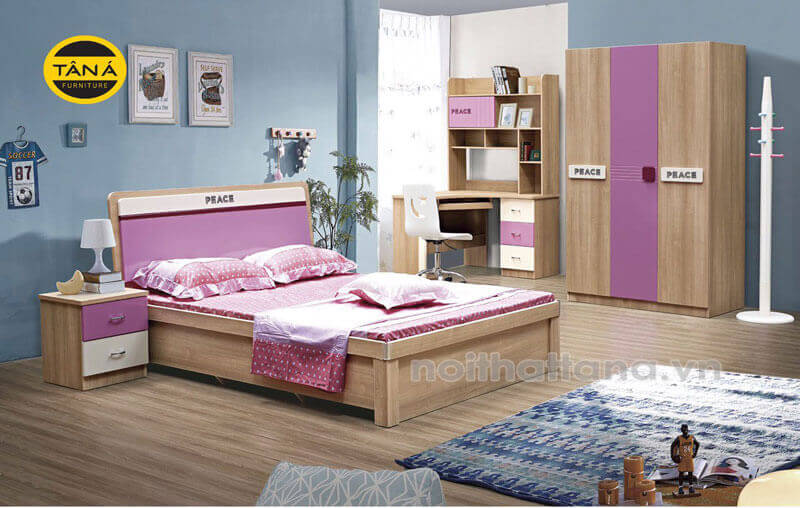Combo Giường Tủ + Bàn học cho bé TA-208