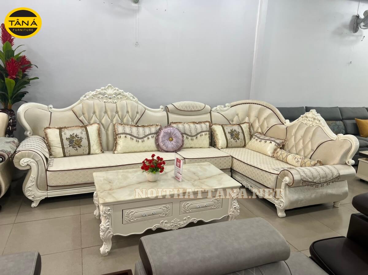 Sofa tân cổ điển vải nỉ cao cấp TA-B8635 đẹp