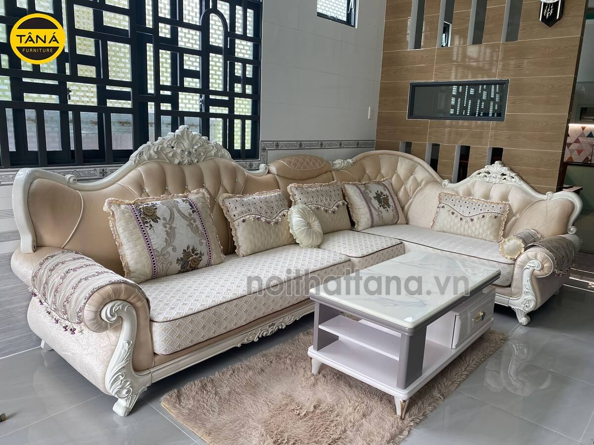 Sofa tân cổ điển vải nỉ cao cấp TA-B8635 nhập khẩu