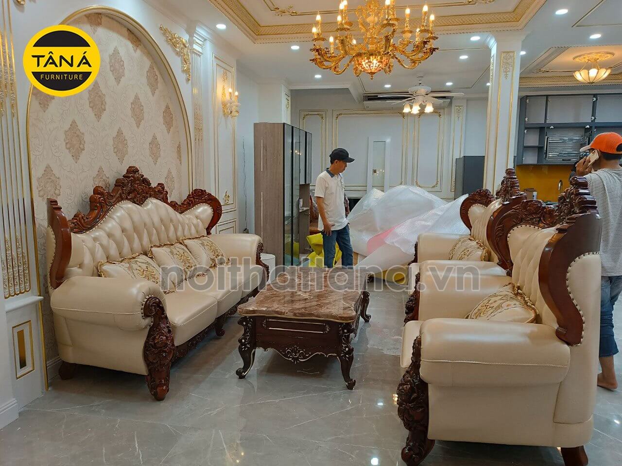 Sofa da tân cổ điển cao cấp TA-F33