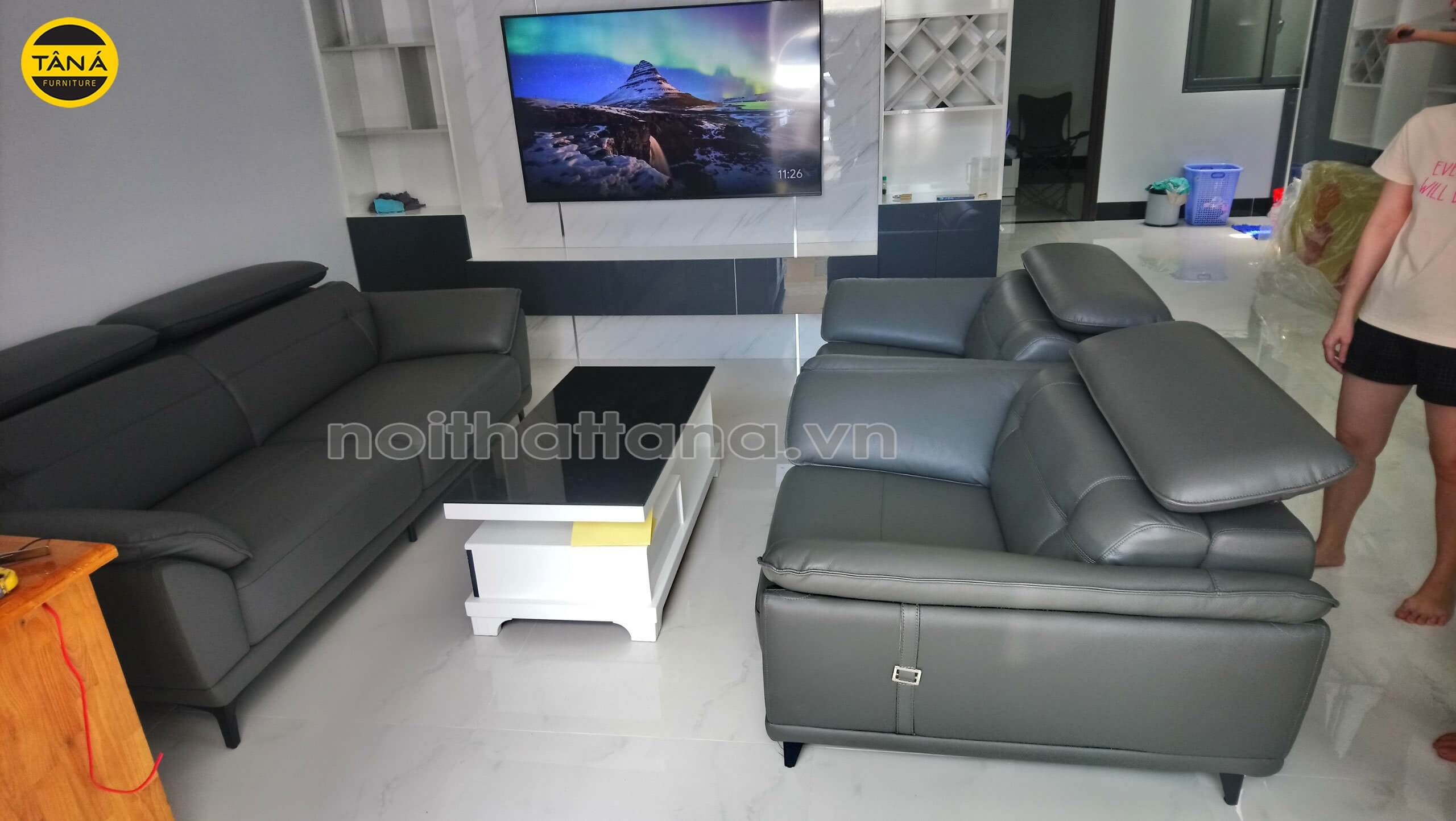 Sofa da văn phòng nhập khẩu Malaysia TA-956 giá rẻ