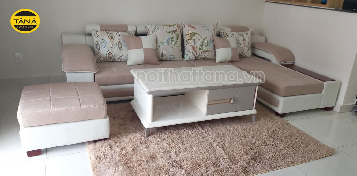 Sofa vải góc L giá rẻ QV17
