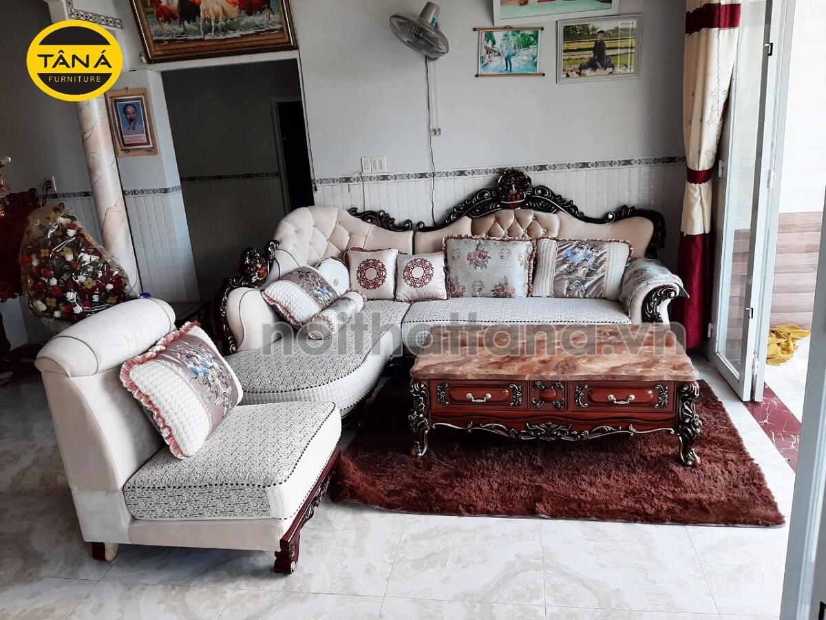 sofa da vải nỉ cho chung cư