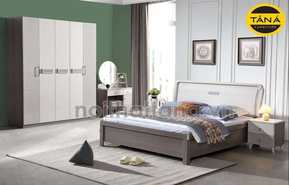 Sử dụng nội thất giường tủ làm từ gỗ công nghiệp MDF mang lại nhiều ưu điểm, trong đó có sự vượt trội về độ bền và thẩm mỹ đẹp hiện đại thích hợp với nhiều phong cách phòng ngủ.