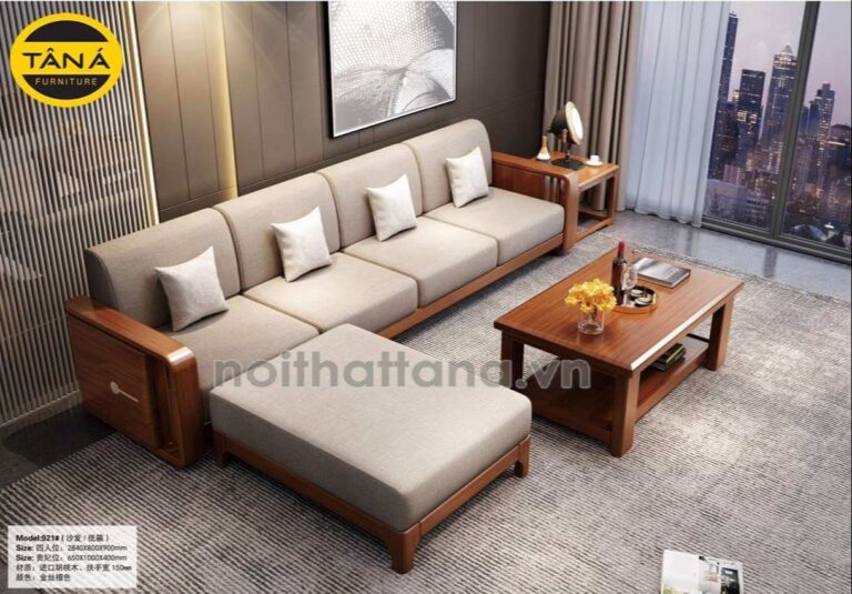 Sofa băng 4 chỗ ngồi chất liệu gỗ sồi cao cấp nhập khẩu từ Đài Loan. Đây là lựa chọn tốt cho những không gian diện tích nhỏ. Kết cấu thiết kế đơn giản nhưng vô cùng đẹp mắt bởi chất liệu cao cấp, chế tác tỉ mỉ, hài hòa với không gian. 