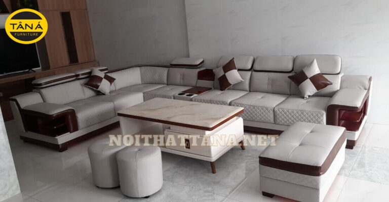 sofa chân gỗ hiện đại