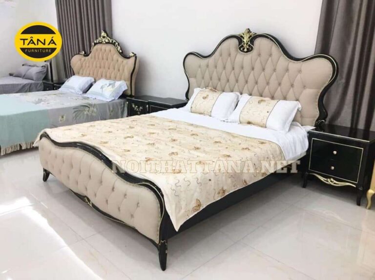 Mẫu giường chân cao kích thước lớn mang đến cảm giác vương giả sang trọng, xứng tầm đẳng cấp với những không gian phòng ngủ hiện đại để thể hiện gu thẩm mỹ của gia chủ. 