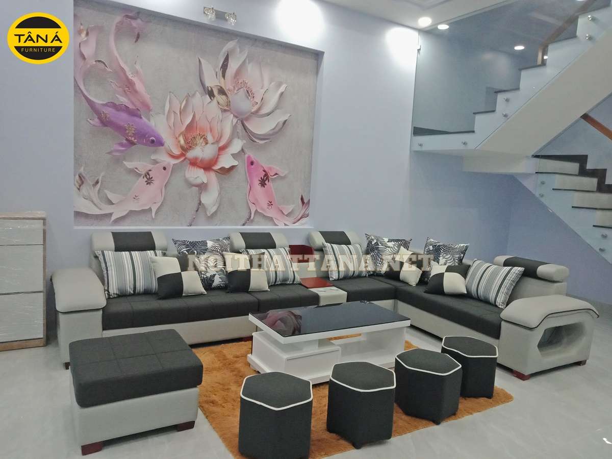 mẫu sofa chân gỗ