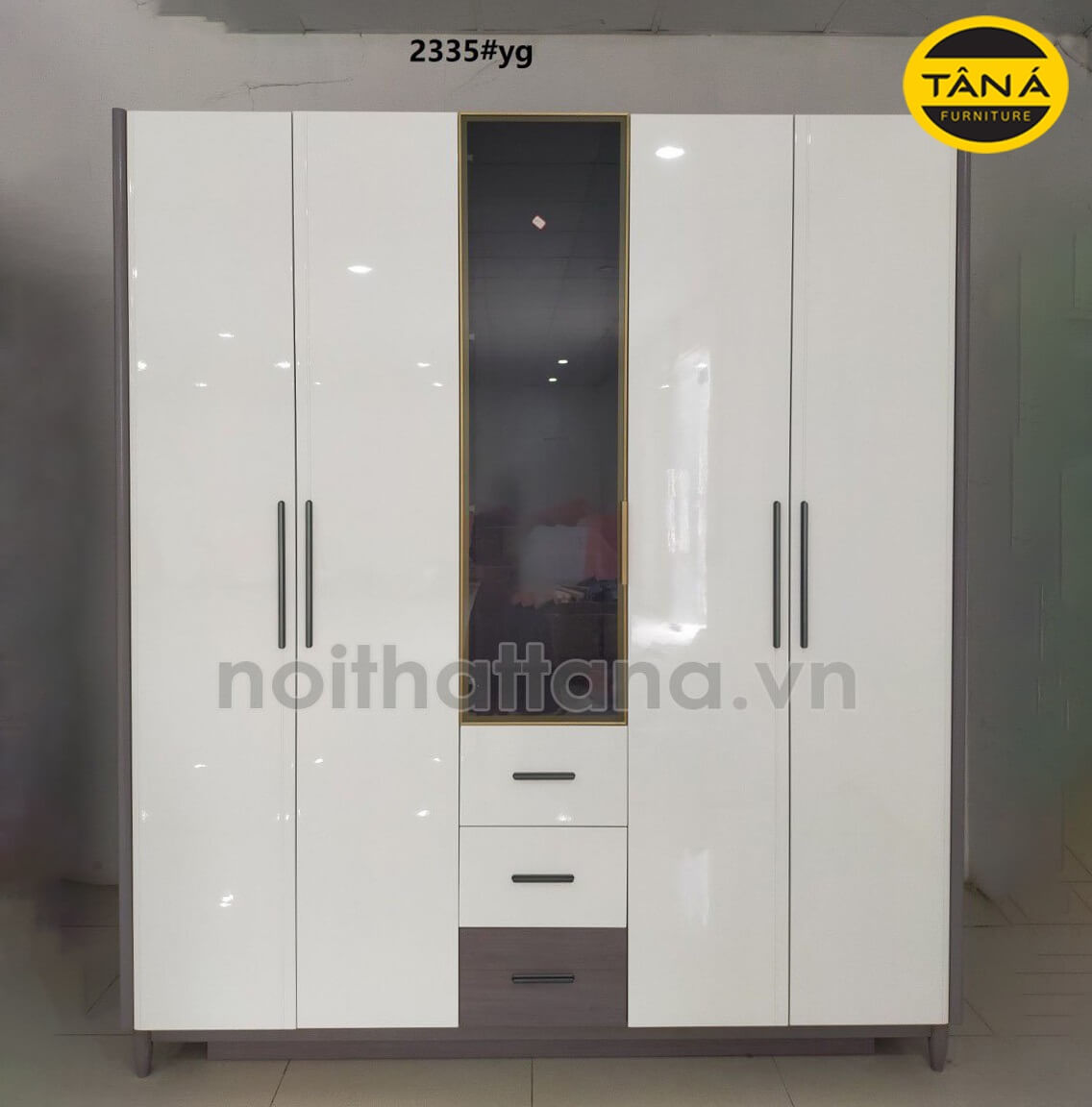 Mẫu tủ quần áo 5 buồng đẹp TA-2335T cao cấp