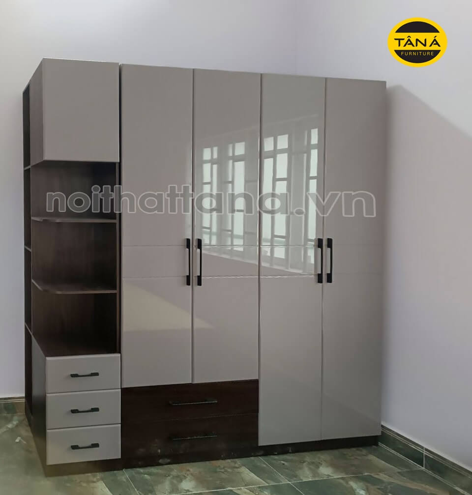 Mẫu tủ quần áo 5 cánh đẹp TA-3124TG nhập khẩu