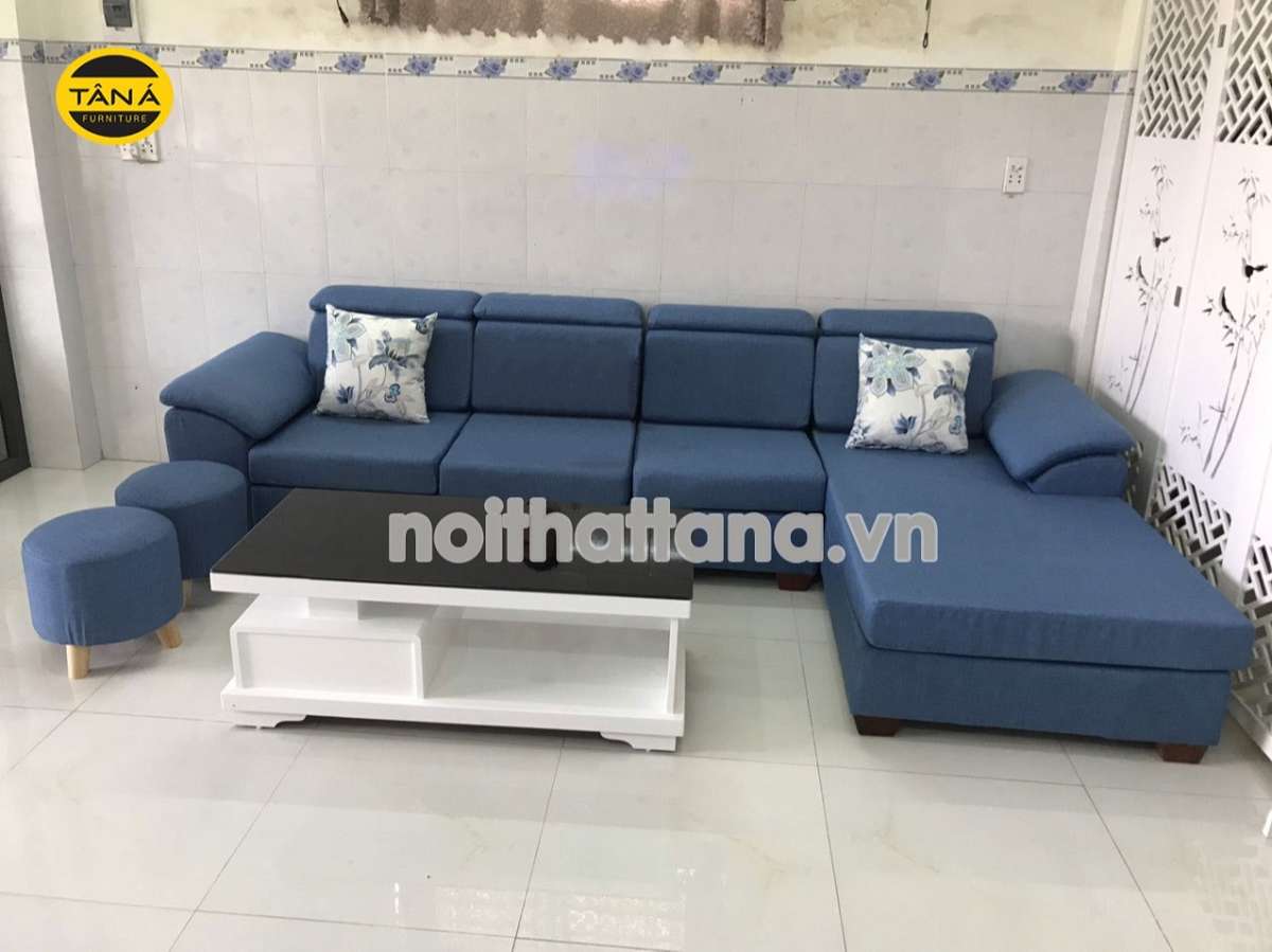 sofa góc l chân gỗ