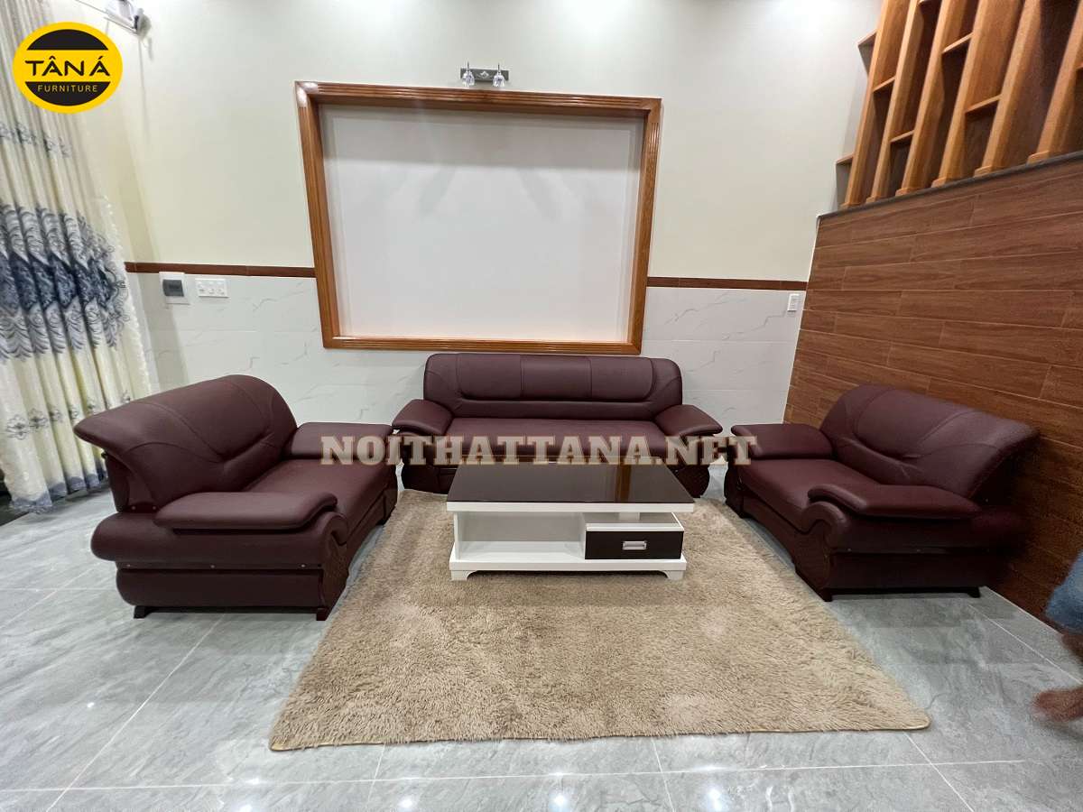 sofa văn phòng chân gỗ