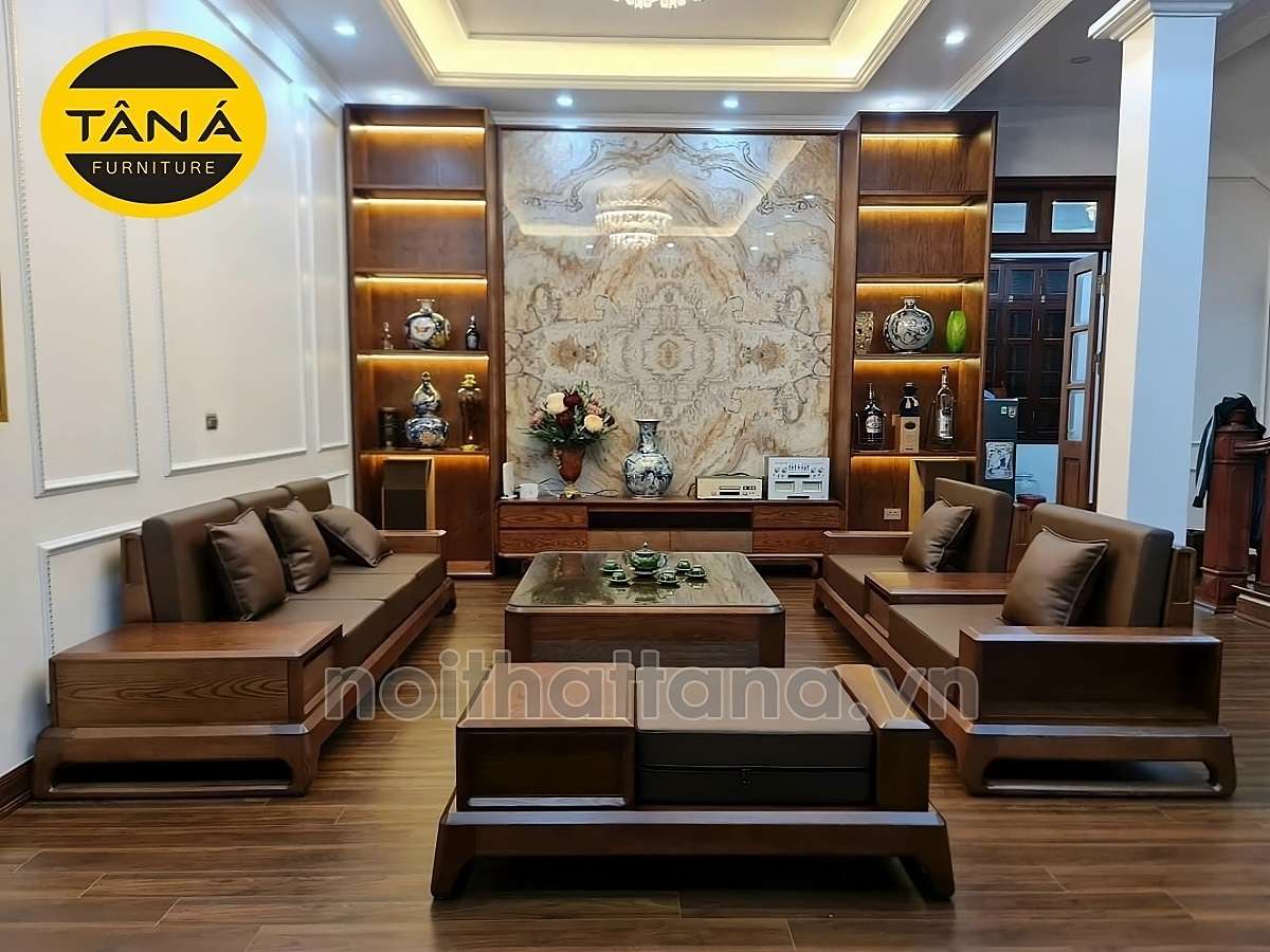 ghế sofa gỗ phòng khách nhỏ tphcm