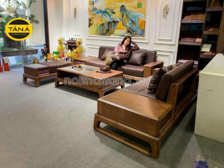 Sofa gỗ sồi hiện đại TA-G09 cao cấp