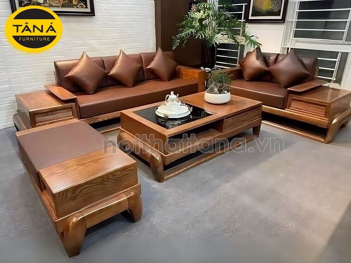 Sofa gỗ sồi nhập khẩu TA-G06
