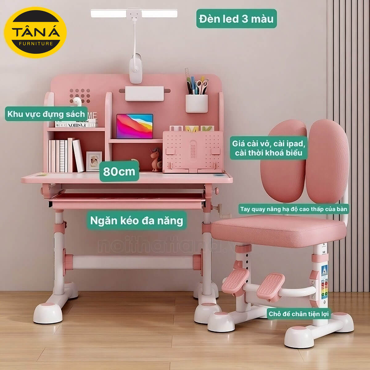 Bộ Bàn Học Chống Gù Chống Cận Cho Bé Nhập Khẩu BH01 2 Bo ban ghe hoc sinh chong gu cho be gai nhap khau BH01