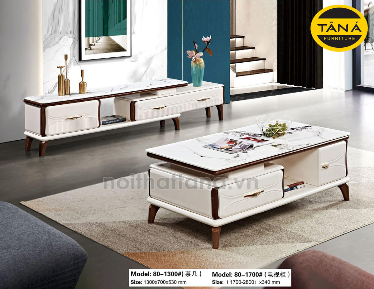 Bàn Trà Mặt Đá Hiện Đại Nhập Khẩu BT-80 1 Ke tivi ban tra go mat da hien dai nhap khau dai loan KT BT 80