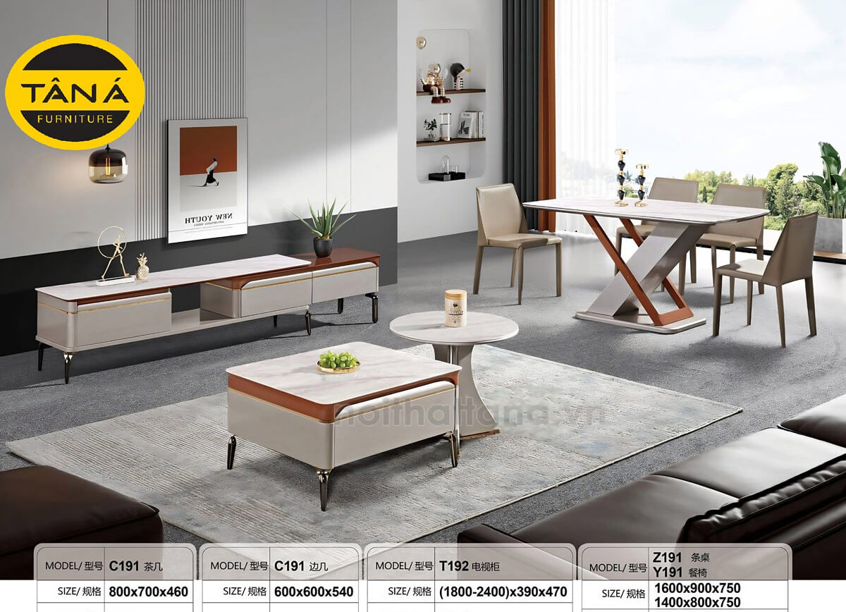 Bàn Trà Mặt Đá Hiện Đại Nhập Khẩu BT-C191 1 ban tra sofa mat da nhap khau dai loan BT C191