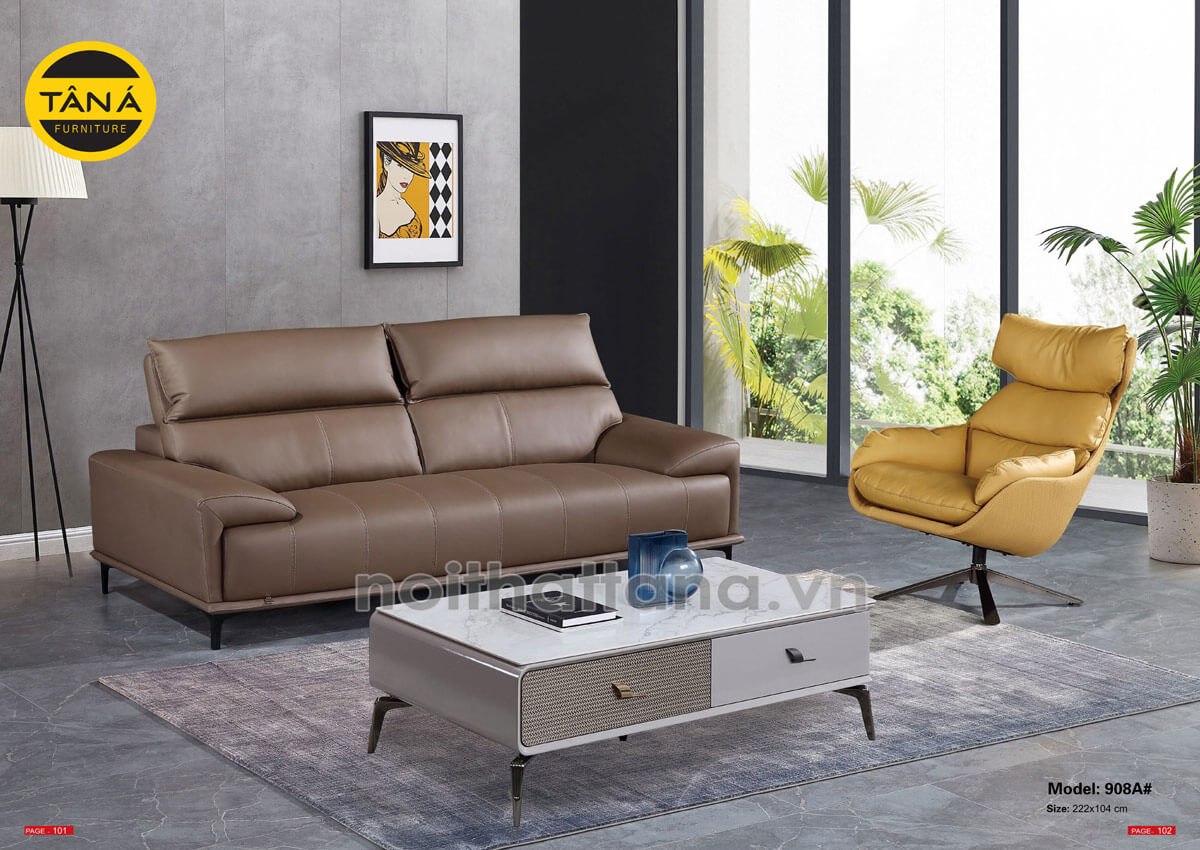Sofa băng da cao cấp TA-908A 1 ghe sofa bang da cao cap nhap khau Malaysia TA 908A