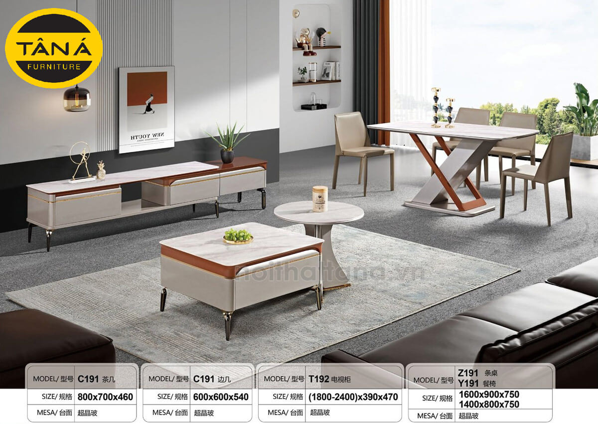 Kệ Tivi Gỗ Mặt Đá Hiện Đại Nhập Khẩu KT-T192 1 ke tivi go mat da hien dai nhap khau KT T192