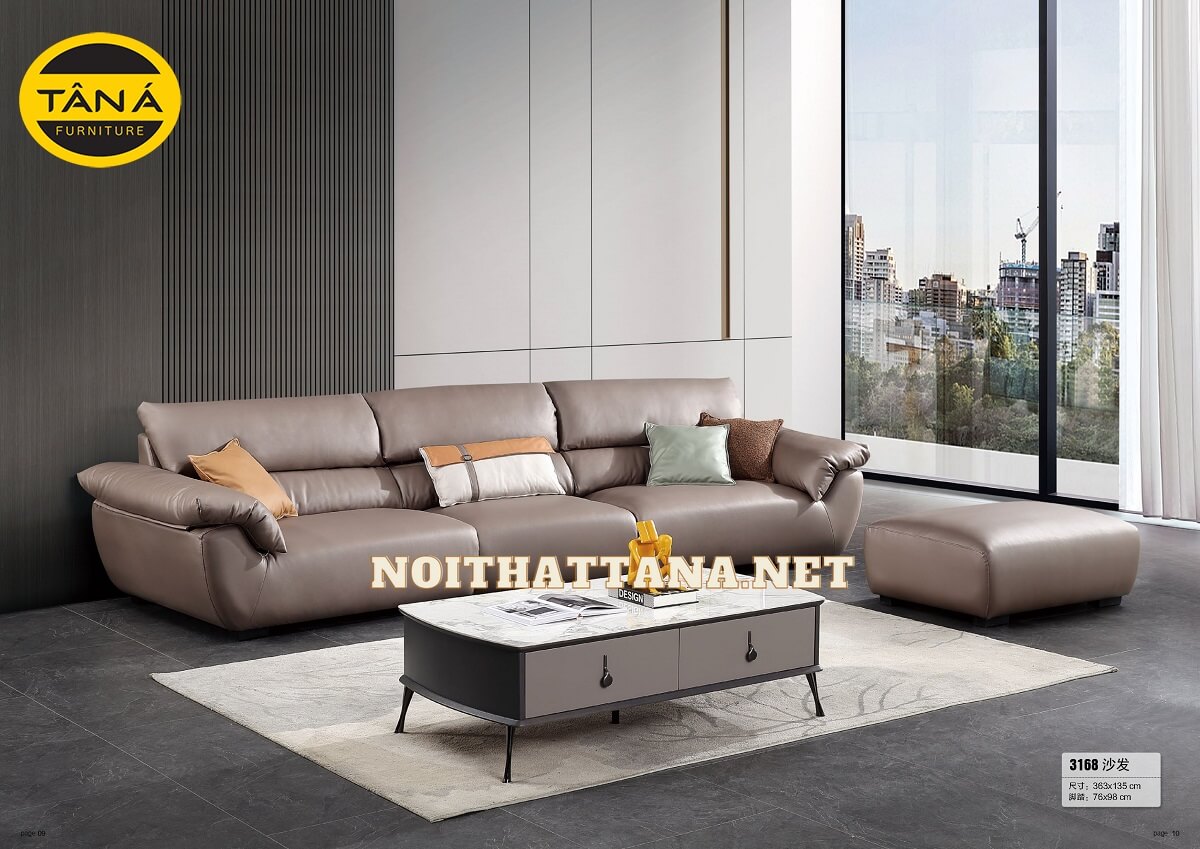 sofa da bò ý nhập khẩu