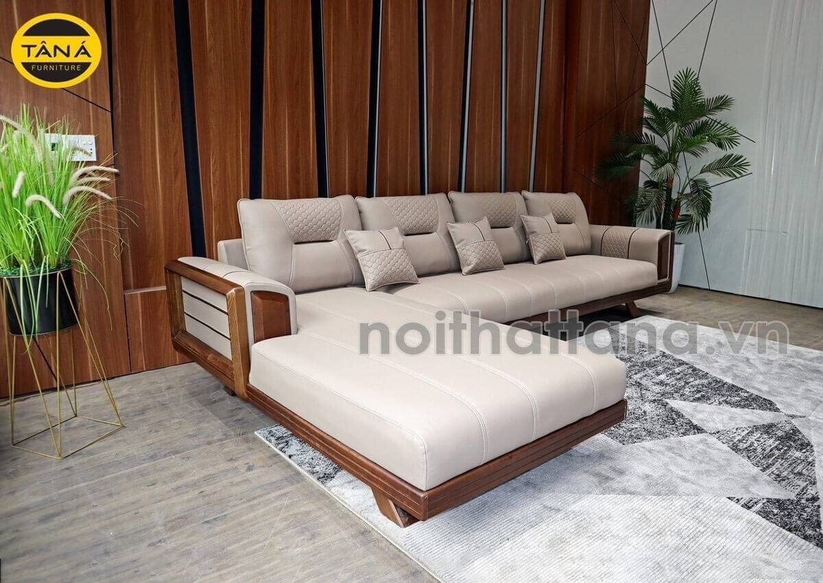 mẫu sofa gỗ nệm đẹp