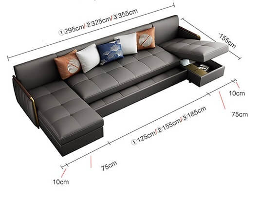 kích thước ghế sofa bed chữ U