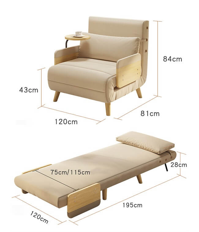 kích thước ghế sofa bed đơn