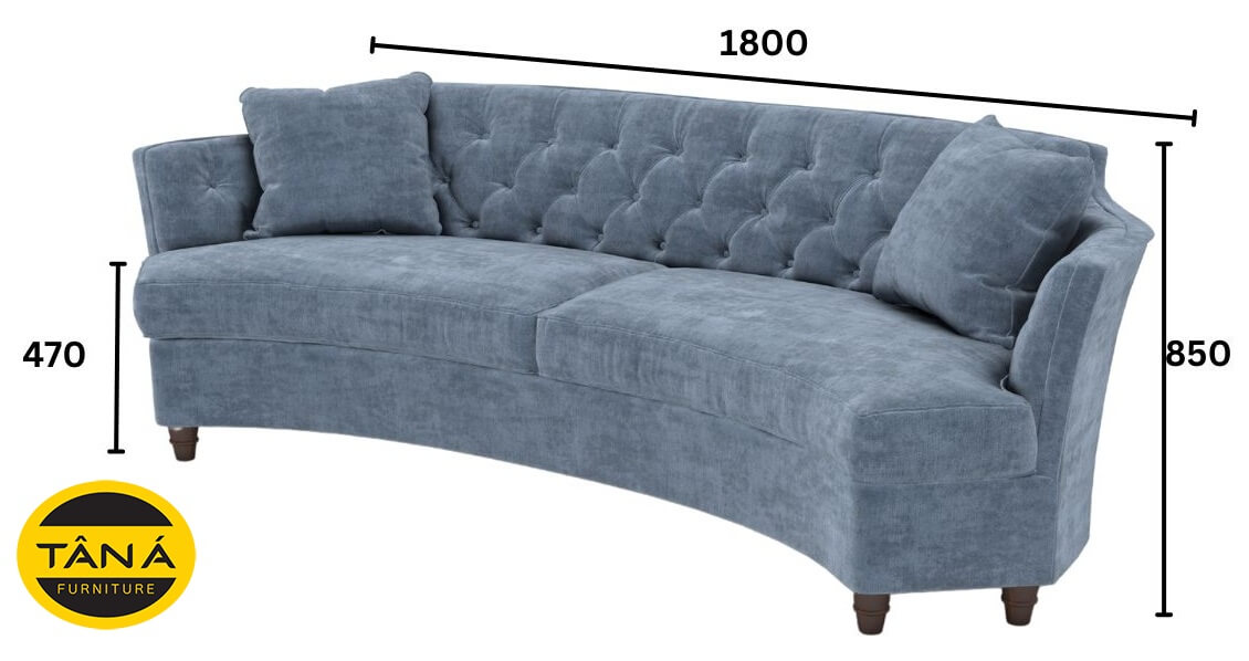 kích thước sofa văng cong