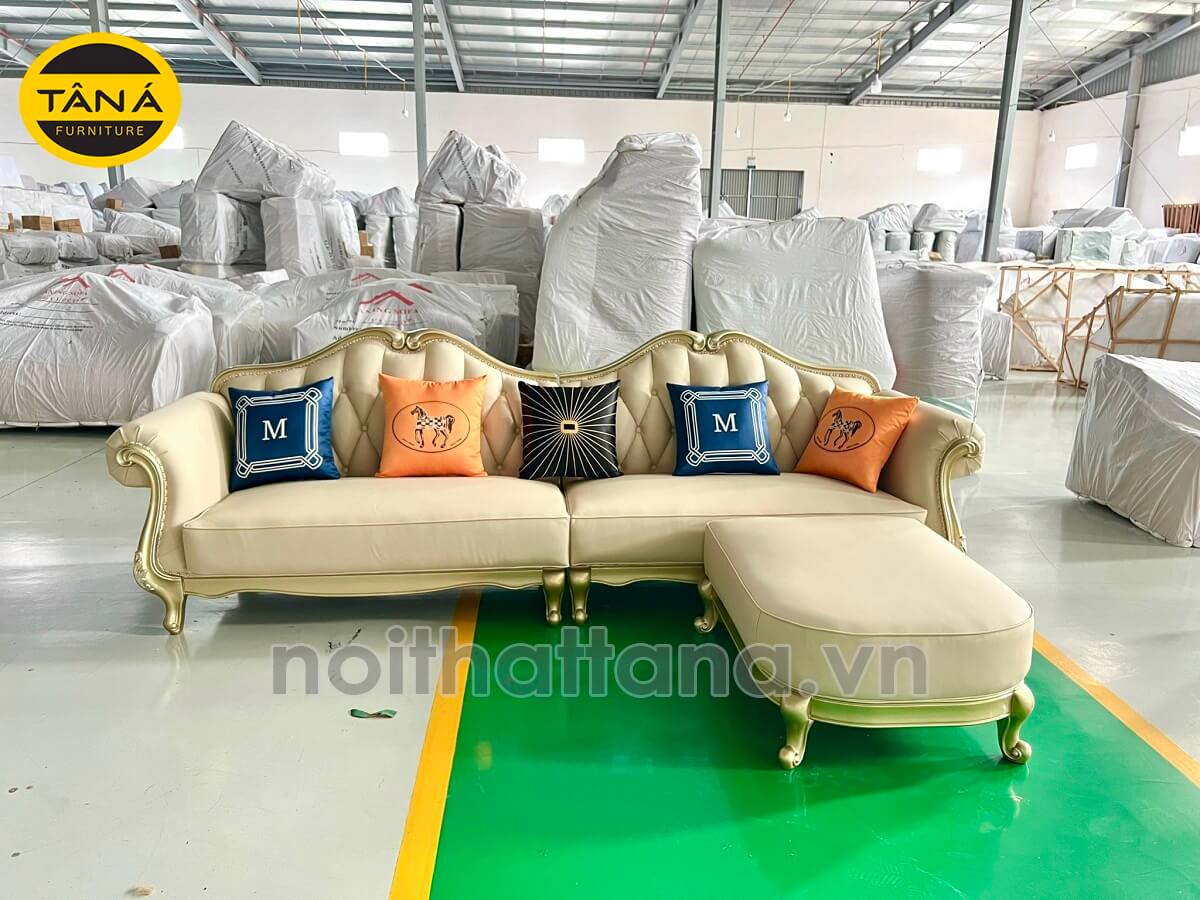 Sofa băng da tân cổ điển TA-9820B cao cấp