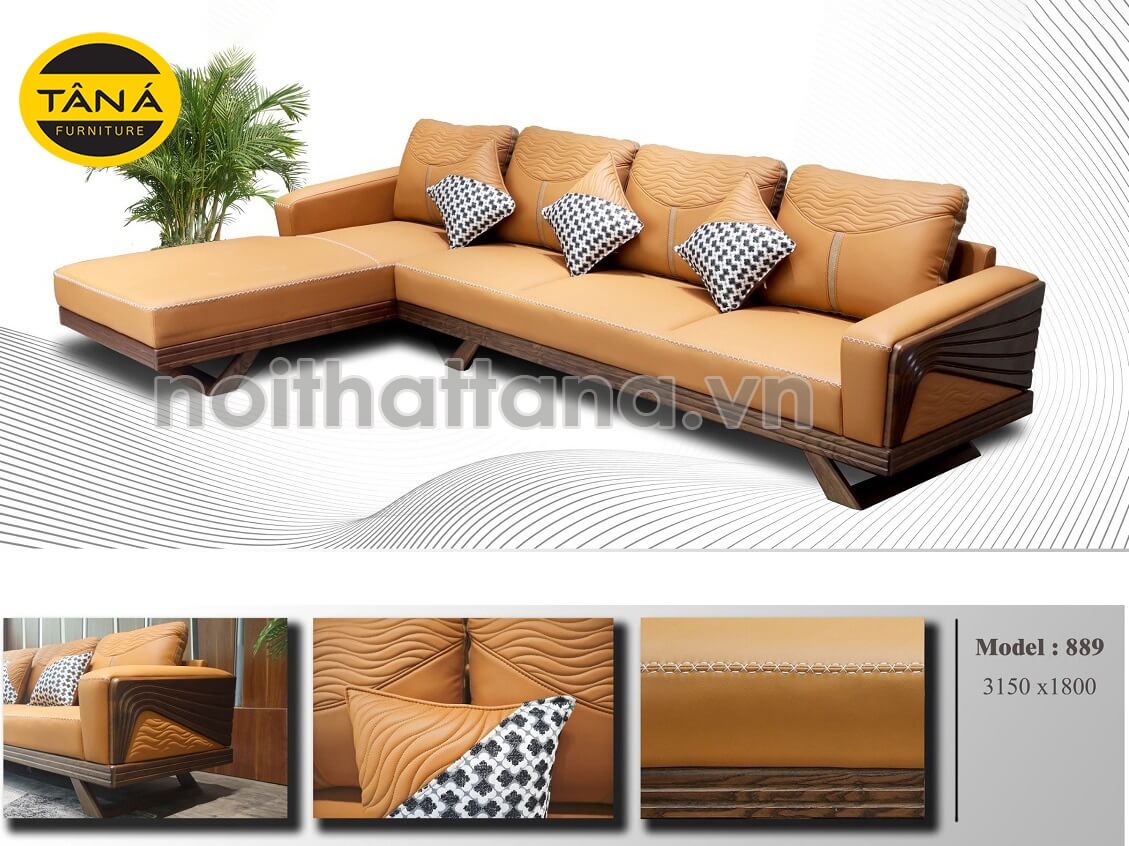 Sofa gỗ sồi Nga TA-889AB