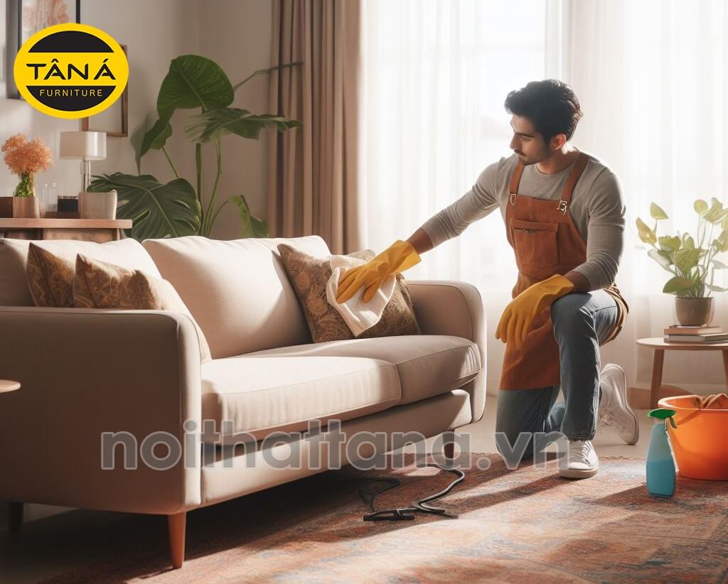 Cách vệ sinh ghế sofa nỉ