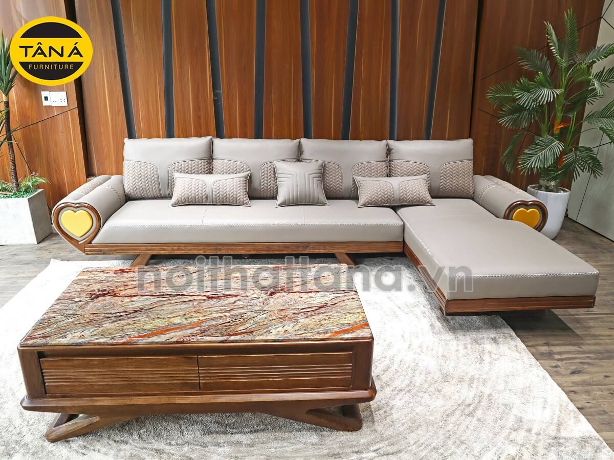 Sofa gỗ sồi hình trái tim