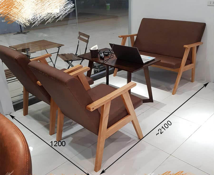 kích thước sofa cafe