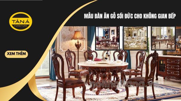 Mẫu bàn ăn gỗ sồi Đức