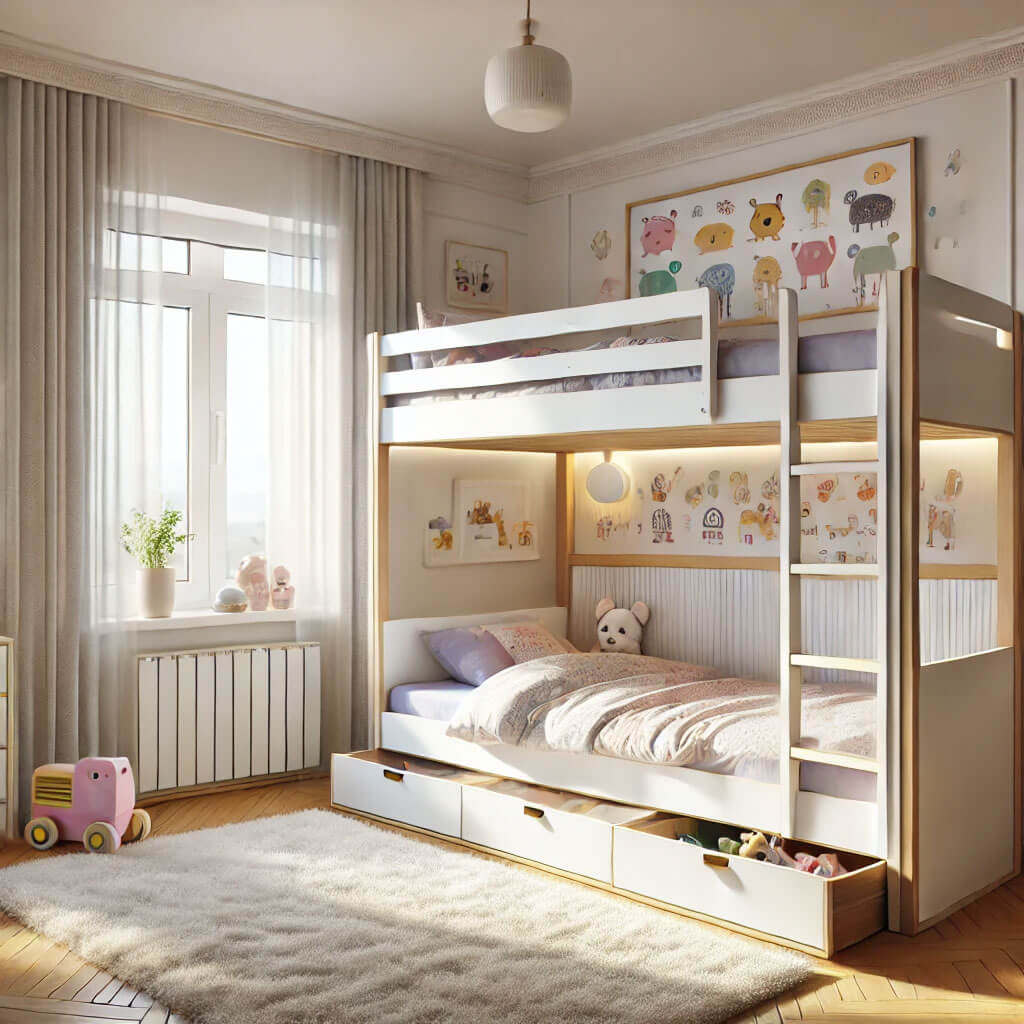 Giường Tầng Cho Trẻ Em - Giường tầng cơ bản 2 tầng