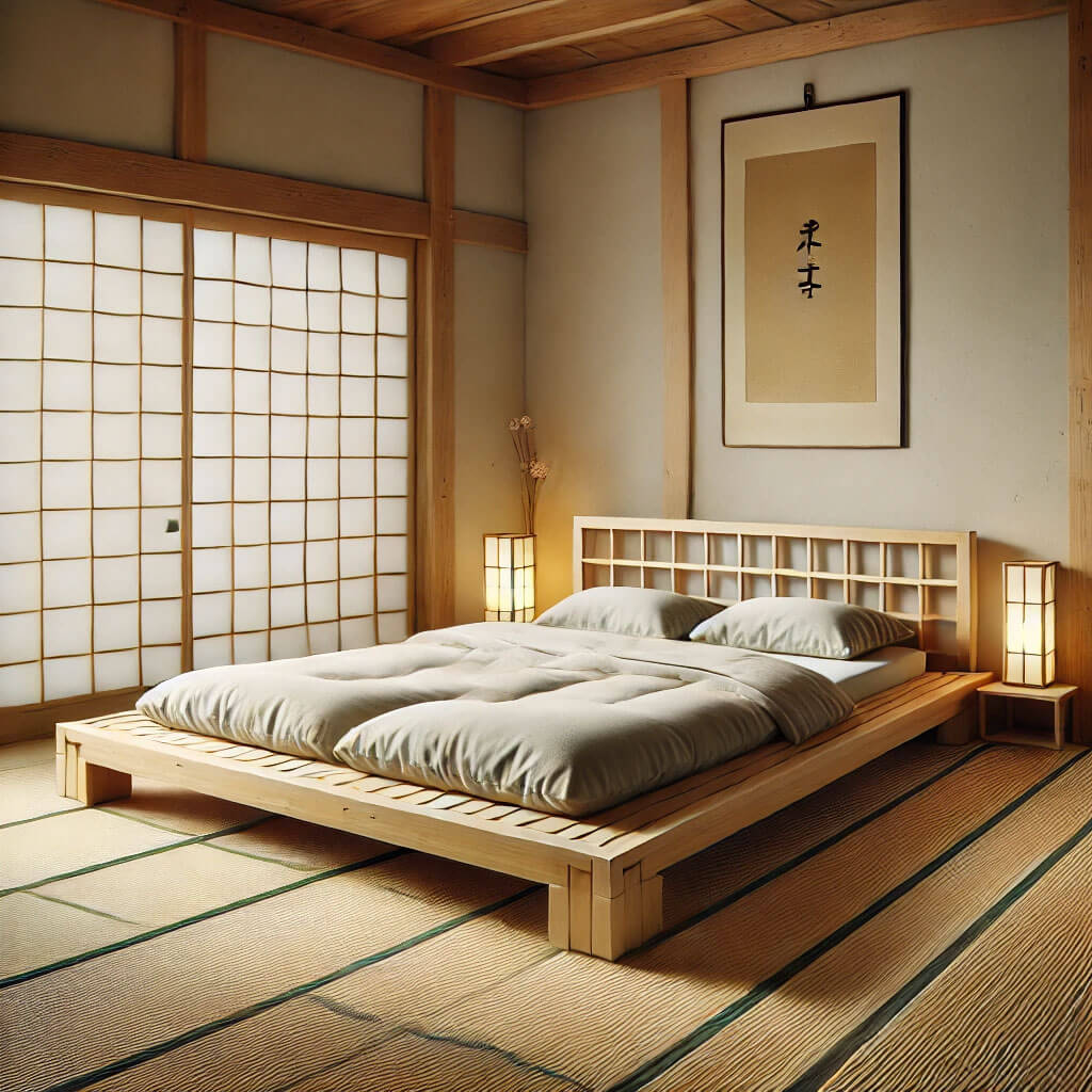Giường Ngủ Phong Cách Nhật Bản - Khung giường Tatami truyền thống