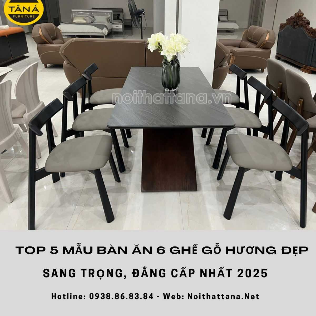 Mẫu Bàn Ăn 6 Ghế Gỗ Hương Đẹp Sang Trọng, Đẳng Cấp Nhất 2025