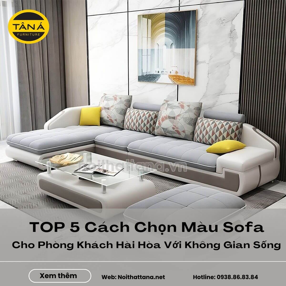 Top 5 cách chọn màu sofa cho phòng khách hài hòa với không gian sống