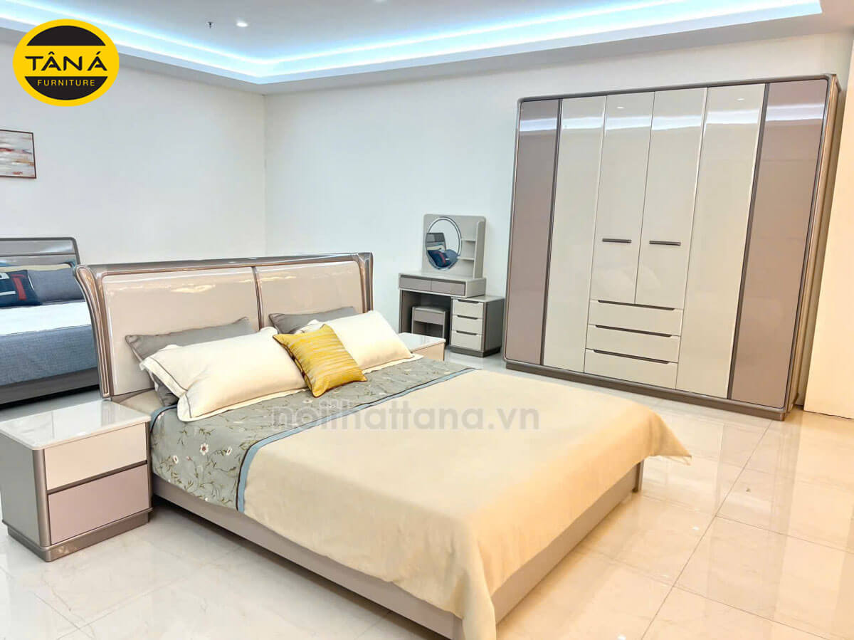 Mẫu giường ngủ gỗ công nghiệp giá rẻ nhất 2025