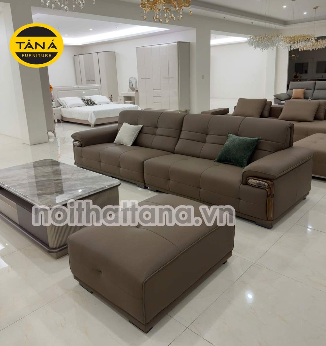 Sofa Băng Da Sinh Thái Nhập Khẩu TA-9096 Cho Phòng Khách Hiện Đại