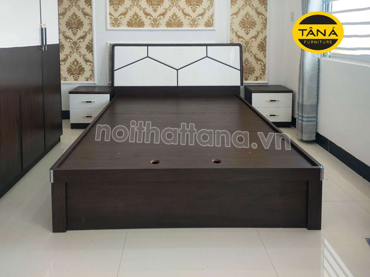Mẫu giường đẹp gỗ công nghiệp TA-3226