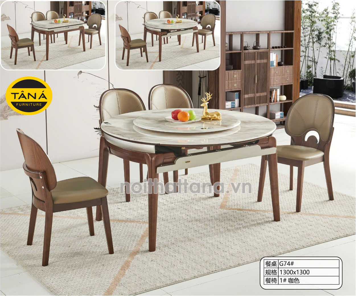 30+ Mẫu Bàn Ăn Tròn Bằng Gỗ Tự Nhiên 6 Ghế Cao Cấp - Giá Tốt 2026 4 Bàn Ăn Tròn Bằng Gỗ