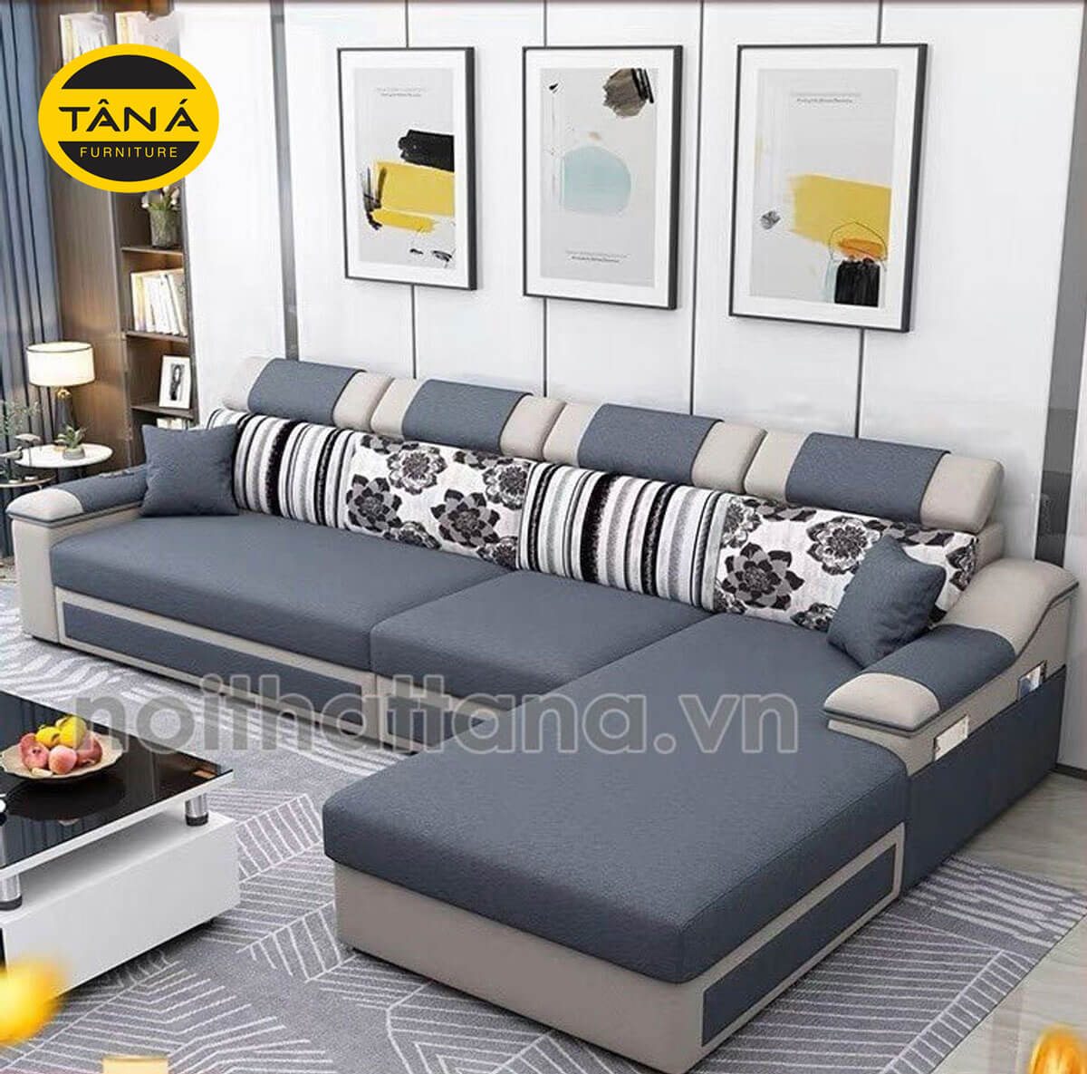 Top 50+ Mẫu Sofa Góc Nỉ Đẹp 2026 – Êm Ái, Hiện Đại, Dễ Phối Không Gian 1 sofa góc nỉ