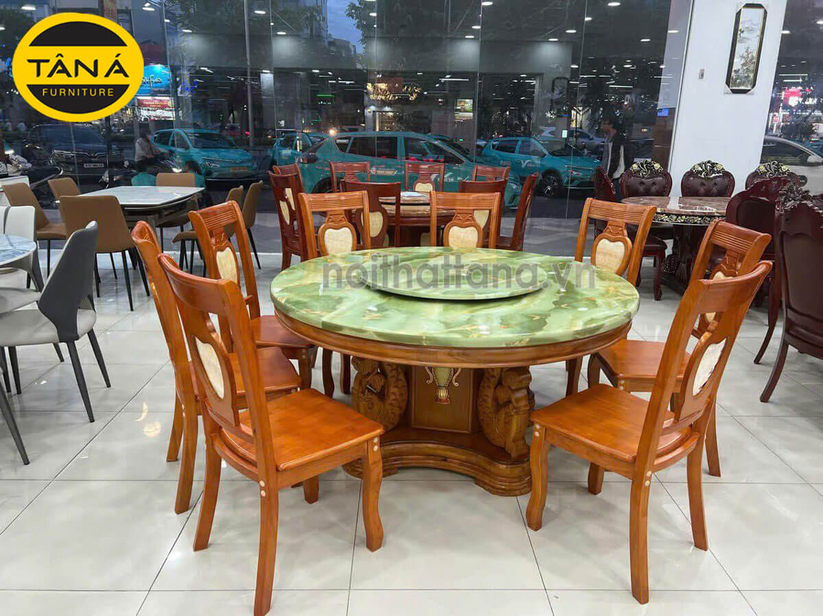 Top 30+ Mẫu Bàn Ăn Tròn Gỗ Sồi Cao Cấp 7 bàn ăn gỗ tròn cao cấp